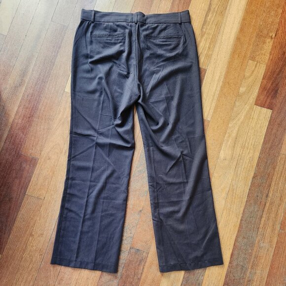 Dockers Brown Pin Stripe Straight Leg Trousers Size 14S - Picture 11 of 15